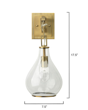 Jamie Young Co. Tear Drop Hanging Wall Sconce 4TEAR-CLAB