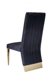 VIG Furniture Modrest Keisha - Modern Black Velvet and Gold Dining Chair Set of 2 VGZA-Y629-BLK-DC VGZA-Y629-BLK-DC