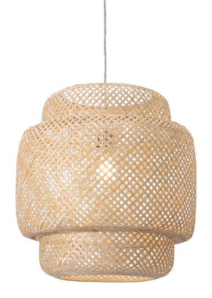 Zuo Modern Finch Bamboo, Steel Transitional Commercial Grade Ceiling Lamp Natural Bamboo, Steel