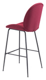 Zuo Modern Miles 100% Polyurethane, Plywood, Steel Modern Commercial Grade Barstool Red, Black 100% Polyurethane, Plywood, Steel