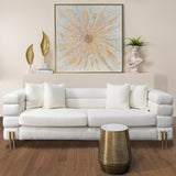 Sagebrook Home Contemporary 52x52 Gold Bursts Canvas On Gold Frame 70082 Gold Pine