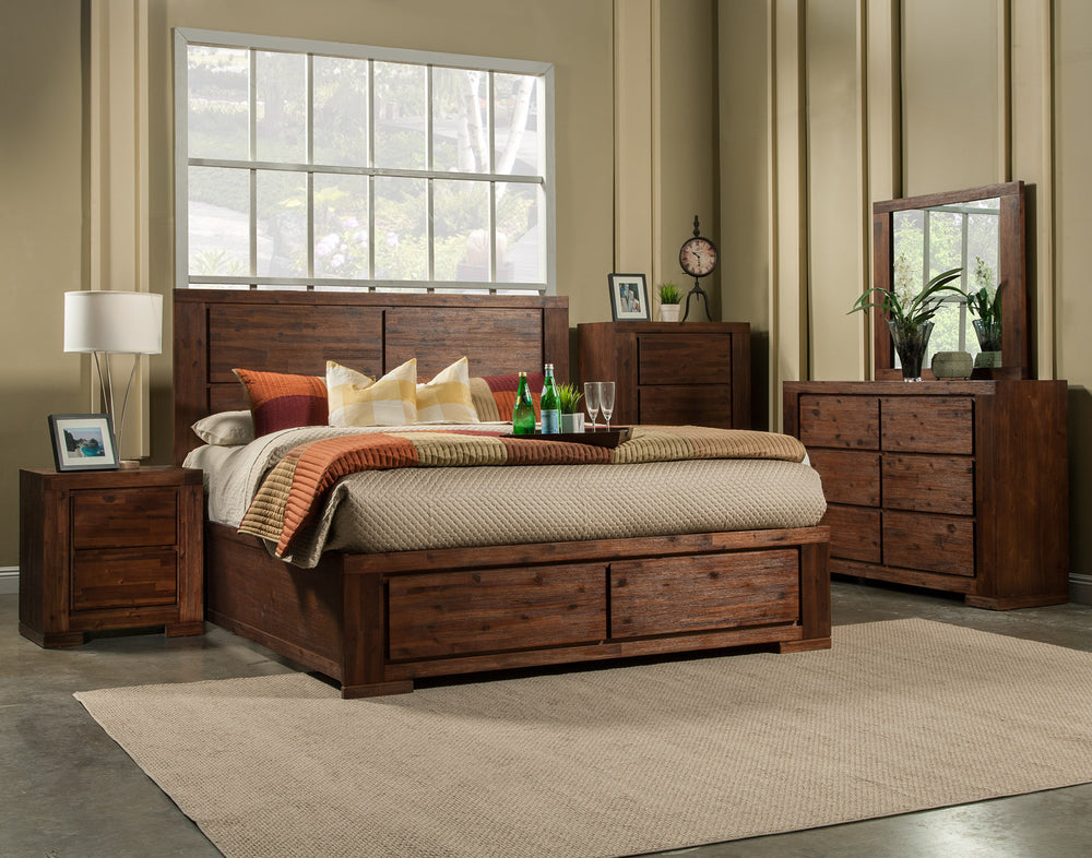 Alpine Furniture Pierre Mirror, Antique Cappuccino 8104-26 Antique Cappuccino Acacia Solids & Acacia Veneer 42 x 1.5 x 36