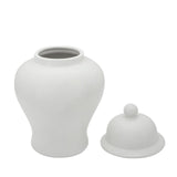 Sagebrook Home Contemporary 18"h Temple Jar, Matte White 15871-01 White Ceramic