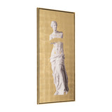 Sagebrook Home Contemporary 47x94, Hand Painted Venus In Gold, Wht 70250 White/gold Gold Leaf