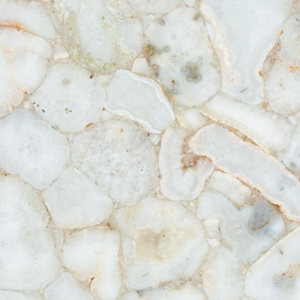 Zuo Modern Haru Agate, MDF, Iron Glam Commercial Grade Side Table White, Gold Agate, MDF, Iron