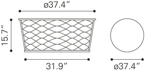 Zuo Modern Queen Marble, Aluminum, MDF Modern Commercial Grade Coffee Table White, Antique Bronze Marble, Aluminum, MDF