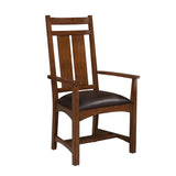 Oak Park Mission Wide Slat Arm Chair - Set of 2
