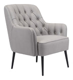 English Elm EE2814 100% Polyester, Plywood, Steel Modern Commercial Grade Accent Chair Gray, Black 100% Polyester, Plywood, Steel