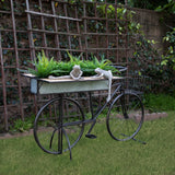 Sagebrook Home Casual Home Metal/wood Folding Bicycle Stand, Black 14912 Black Iron