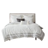 Mill Valley Shabby Chic 100% Cotton Clipped Jacq Duvet Cover Set