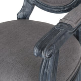 Judith French Country Wood Upholstered Dining Chair, Gray Noble House