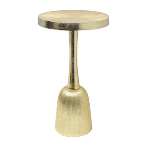 Sagebrook Home Contemporary Metal, 12"dx22"h Side Table,  Champagne, Kd 17770 Gold Aluminum