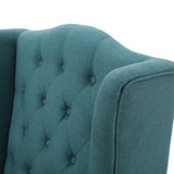 Toddman High-Back Fabric Club Chair Noble House