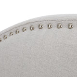 Nora Light Grey Fabric Queen/Full Headboard Noble House