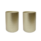 Brookhaven Modern Round Hammered Iron Accent Table (2 Pack) - Gold Noble House