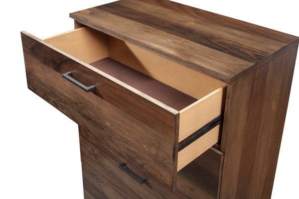 Weston Chest - Artisan Mahogany & Rustic Pine Design with Felt-Lined Drawer for Timeless Elegance