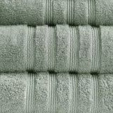 Clean Spaces Nurture Casual 67% Cotton 33% Polyester Sustainable Blend 6PC Towel Set Green 30x54"(2)/16x26"(2)/12x12"(2) LCN73-0132