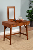 Alpine Furniture Flynn Bedroom Vanity, Acorn 966-19 Acorn Mahogany Solids & Okoume Veneer 36 x 22 x 30