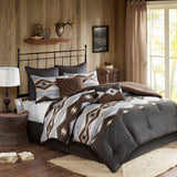 Bitter Creek Lodge/Cabin 100% Polyester Printed 8 Piece Oversized Comforter Set