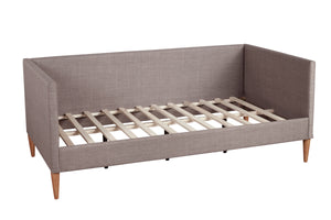 Alpine Furniture Britney Day Bed, Dark Grey 1296T Dark Grey Upholstery Poplar & Pine Solids 80.5 x 42.5 x 32.5