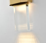 Bethel Gold LED Wall sconce in Stainless Steel & Crystal