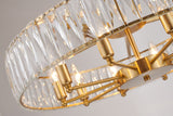 Bethel Gold Chandelier in Metal & Crystal