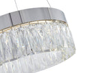 Bethel Chrome LED Chandelier in Stainless Steel & Crystal