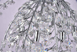 Bethel Chrome Chandelier in Metal & Crystal