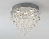 Bethel Chrome Semi Flush Mount in Iron & Crystal