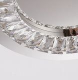 Bethel Chrome LED Flush Mount in Stainless Steel & Crystal