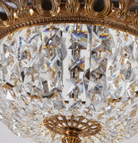 Bethel Brass Flush Mount in Zinc & Crystal