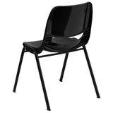 English Elm EE2430 Classic Commercial Grade Plastic Stack Chair Black Plastic/Black Frame EEV-15900