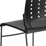 English Elm EE2435 Classic Commercial Grade Plastic Stack Chair Black EEV-15919