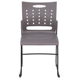English Elm EE2435 Classic Commercial Grade Plastic Stack Chair Gray EEV-15921