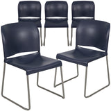English Elm EE2436 Classic Commercial Grade Plastic Stack Chair Navy EEV-15931
