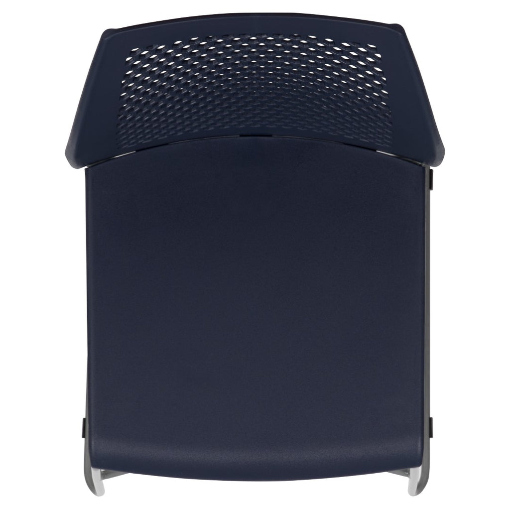 English Elm EE2442 Classic Commercial Grade Plastic Stack Chair Navy EEV-15952