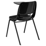 English Elm EE2448 Classic Commercial Grade Tablet Arm Chair Black EEV-15965