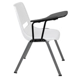 English Elm EE2450 Classic Commercial Grade Tablet Arm Chair White EEV-15979