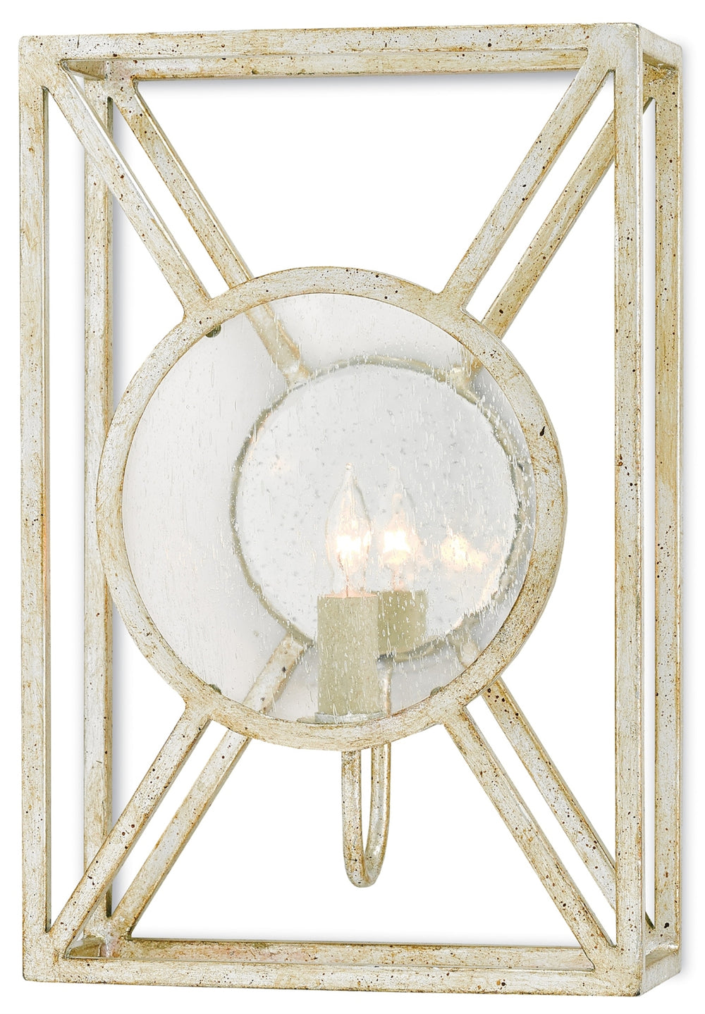 Beckmore Silver Wall Sconce - Elegant Lillian August Collection Fixture with Mirrored Glass Reflector