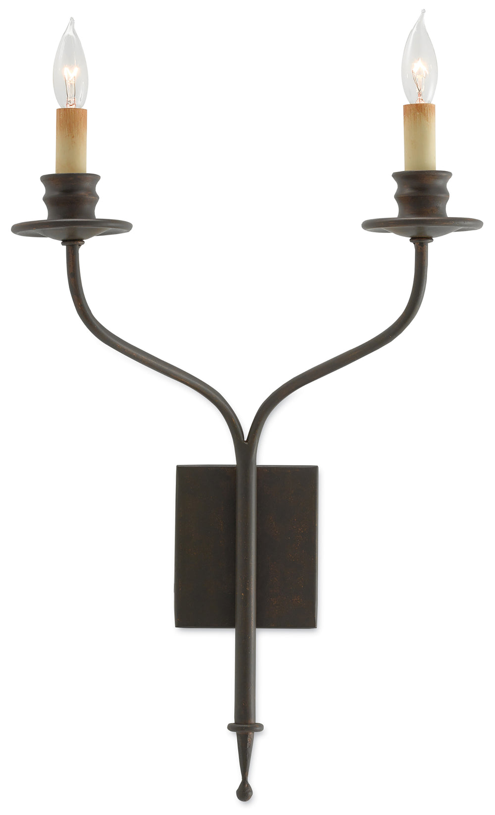 Highlight Elegant Wrought Iron Wall Sconce in Bronze Gold Finish - Sophisticated Home Lighting Decor