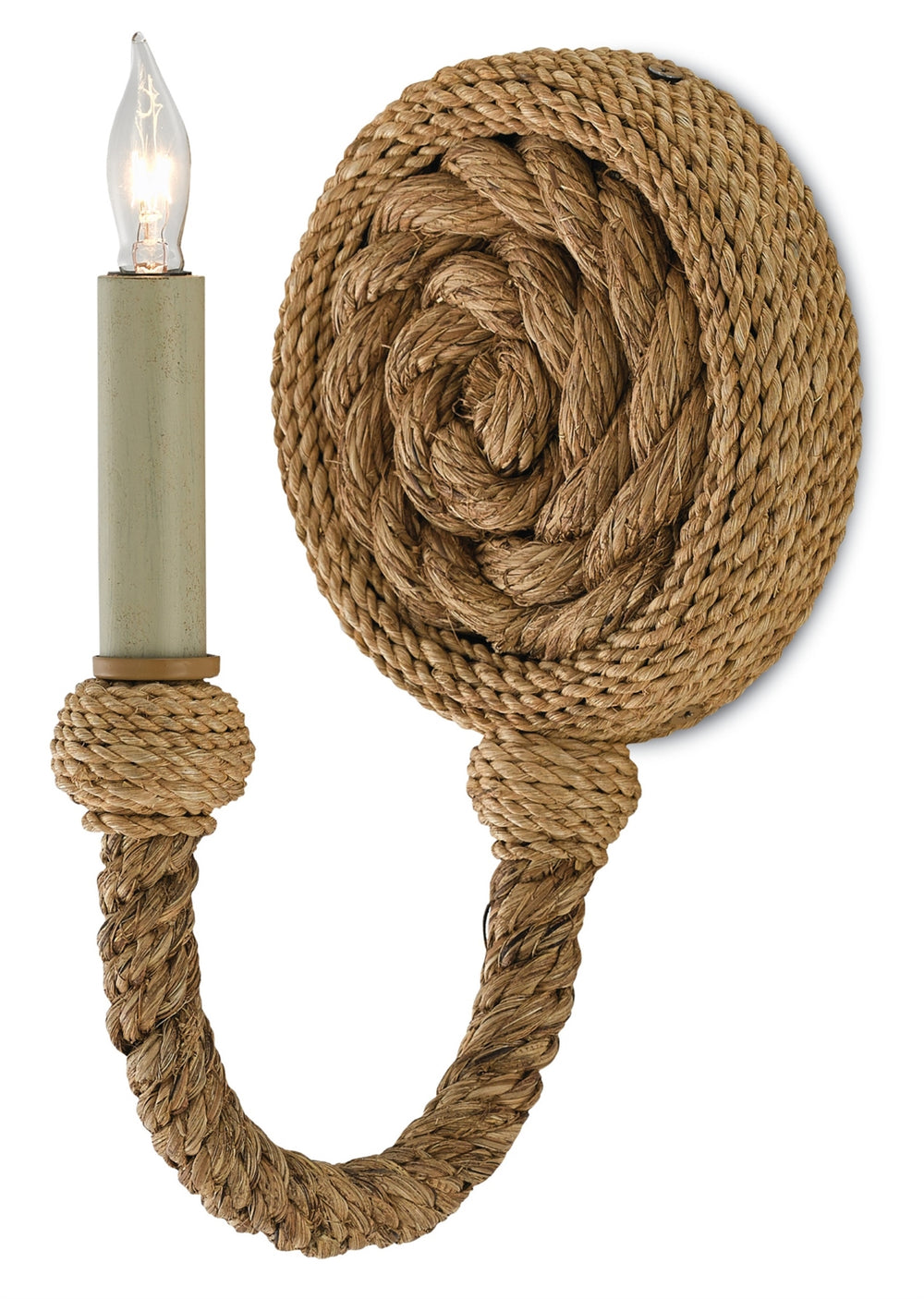 Wallis Wall Sconce - Elegant Rope-Wrapped Fixture from Bunny Williams Collection for Stylish Spaces