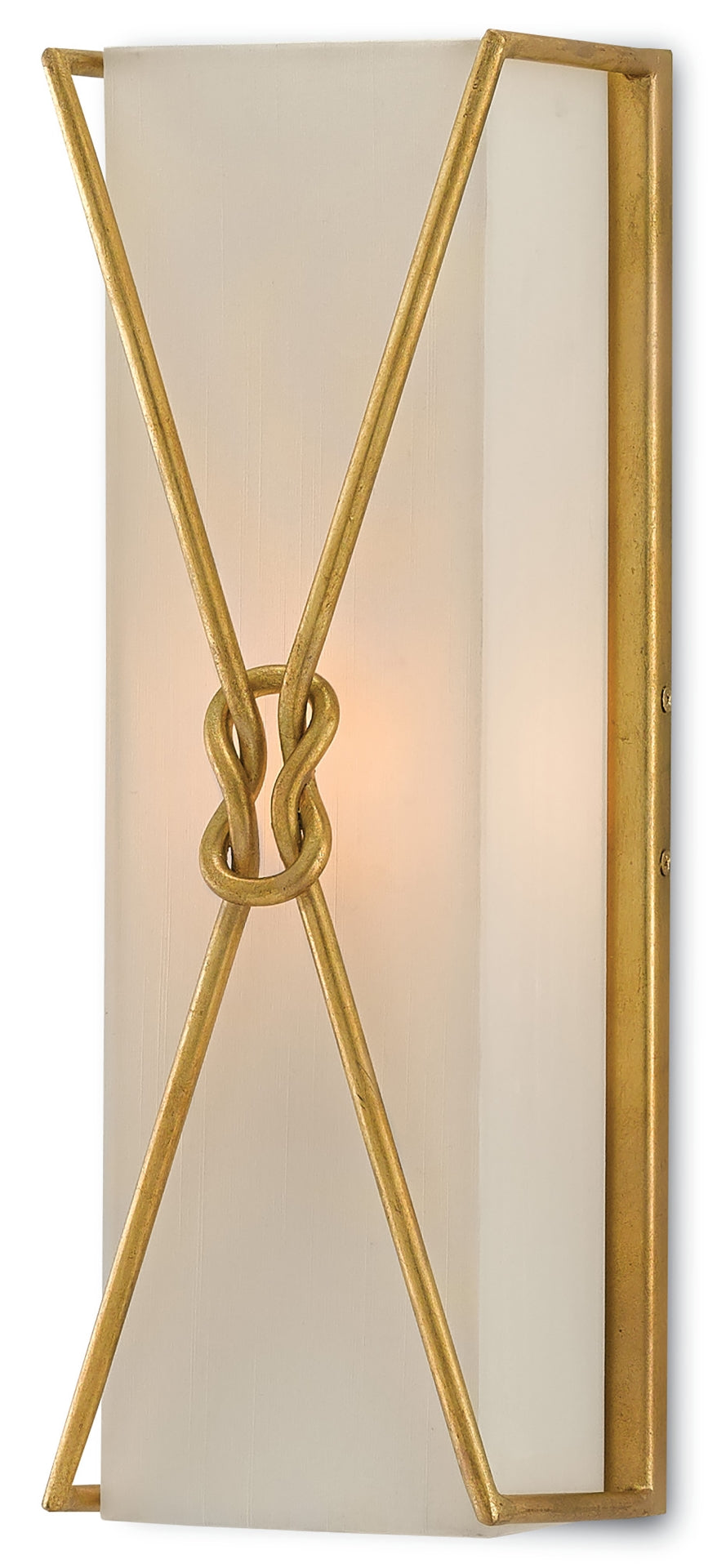 Ariadne Large Wall Sconce - Contemporary Gold Leaf Design with Elegant Knot Detail & Soft Lighting