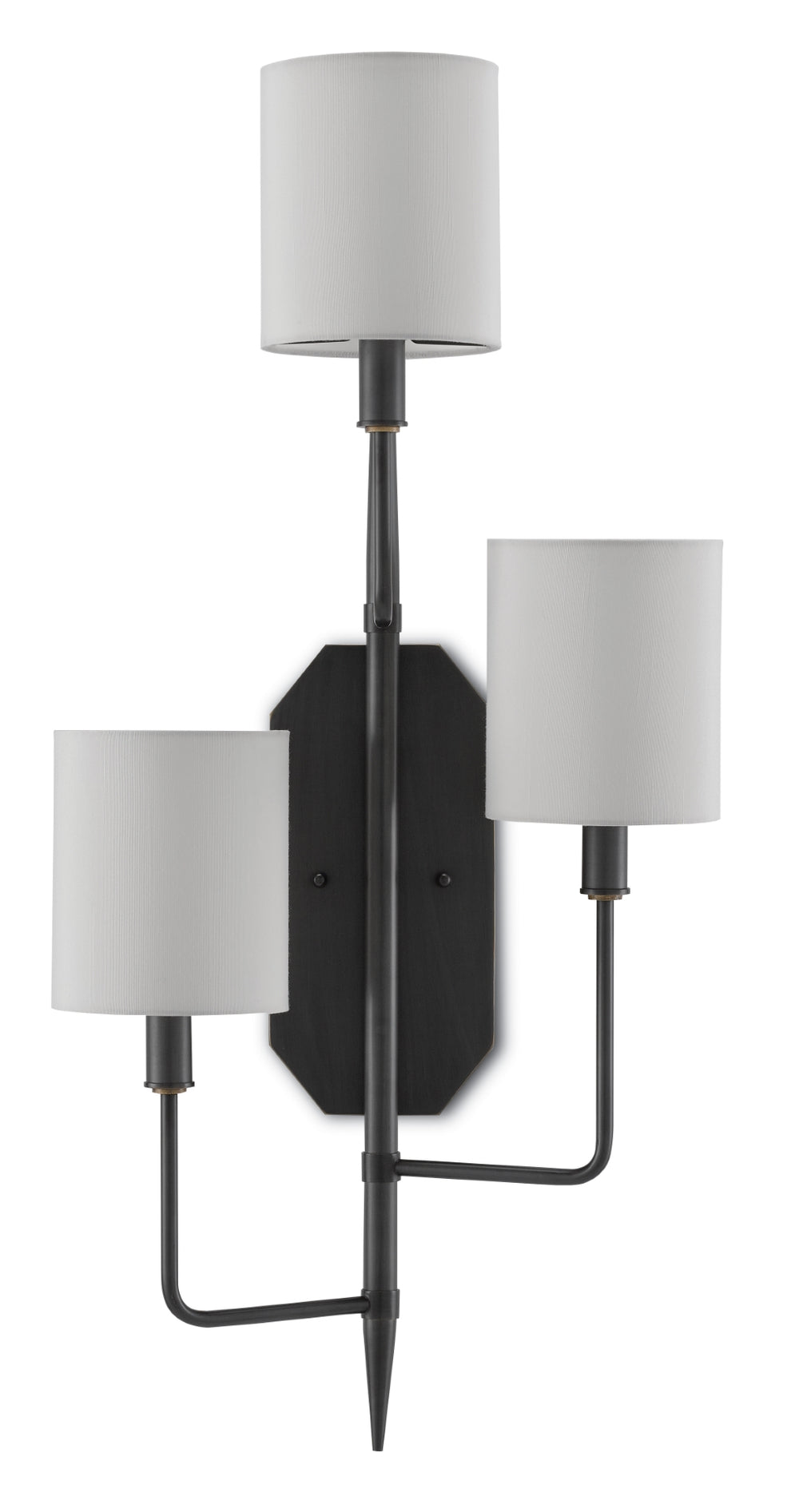 Knowsley Wall Sconce - Elegant Oil-Rubbed Bronze Fixture with Off-White Shades for Modern Spaces