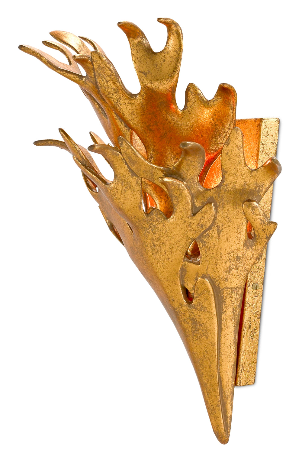 Formby Wall Sconce - Elegant Gold Leaf Design by Marjorie Skouras, Perfect for Damp Locations