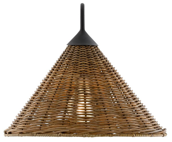 Basket Wall Sconce - Woven Arurog Shade with Wrought Iron Frame for Chic Indoor Lighting Decor