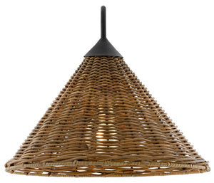 Basket Wall Sconce - Woven Arurog Shade with Wrought Iron Frame for Chic Indoor Lighting Decor