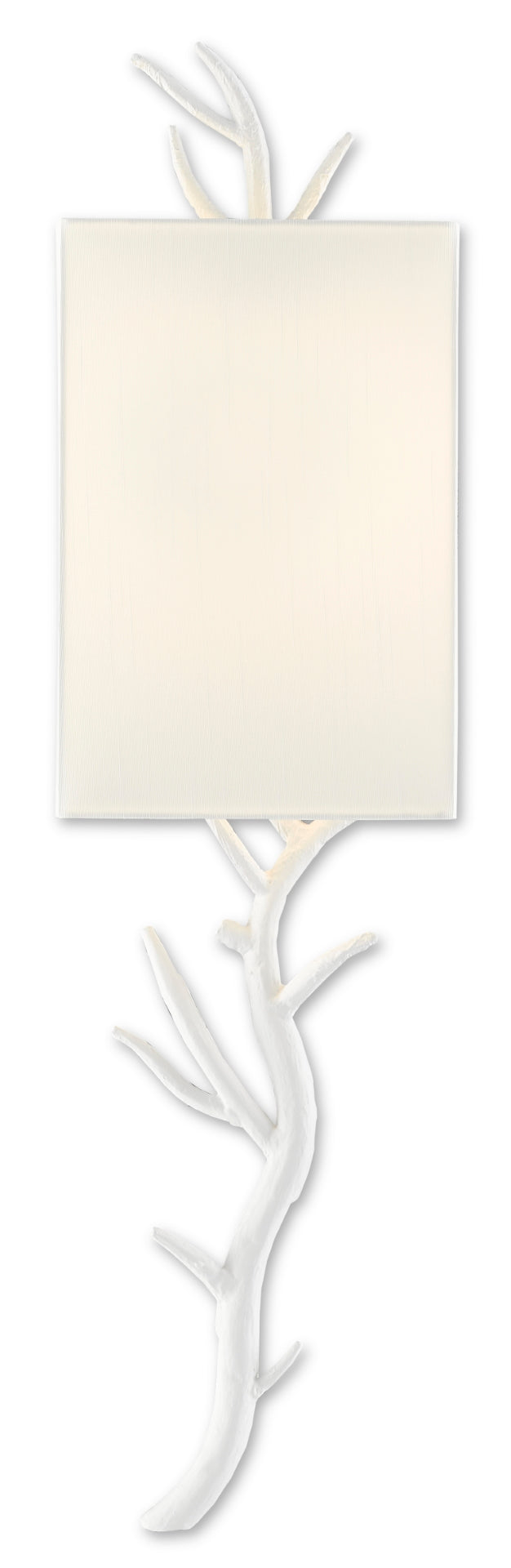 Baneberry Wall Sconce, Left - Elegant Wrought Iron Design in Gesso White for Stunning Home Decor