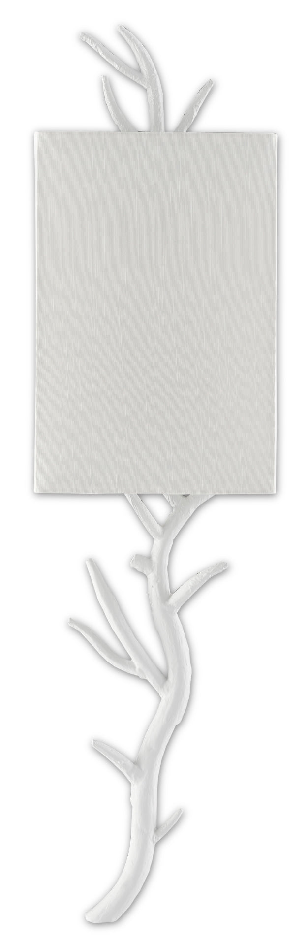 Baneberry Wall Sconce, Left - Elegant Wrought Iron Design in Gesso White for Stunning Home Decor