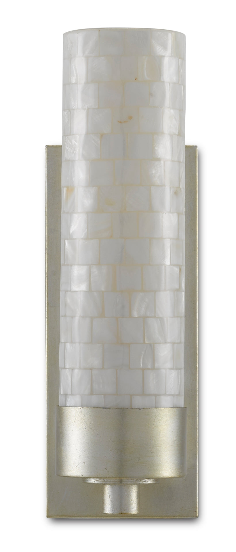 Abadan Wall Sconce - Elegant Mother of Pearl Shade & Polished Nickel Finish for Hallway & Bath