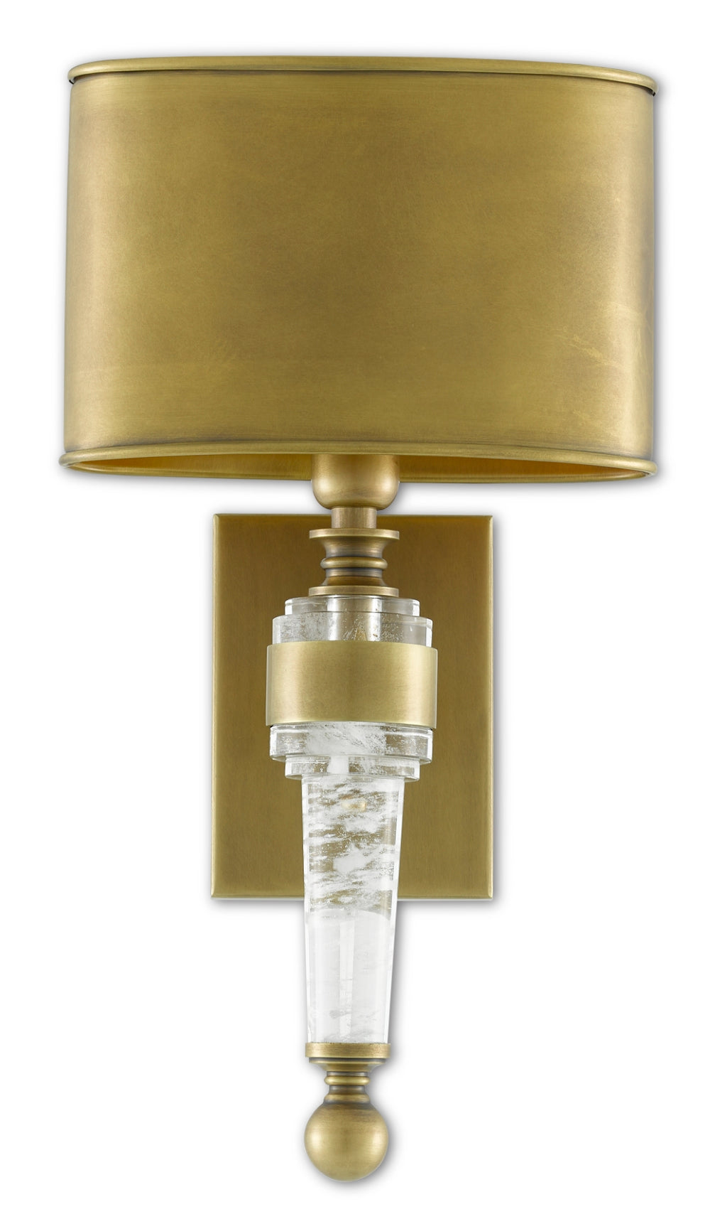 Lindau Wall Sconce - Antique Brass Finish with Faux Rock Crystal Design for Elegant Indoor Lighting